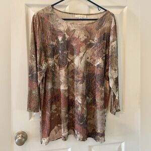 ColdWater Creek Women’s XL(16-18) 3/4 Sleeve Multi-Color Top